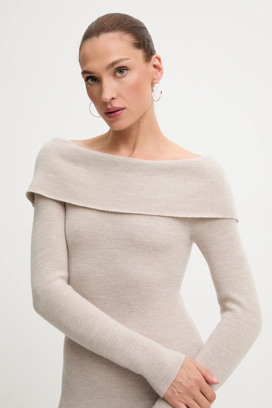 Blugirl Blumarine sweter wełniany RF5150.MA500 beżowy