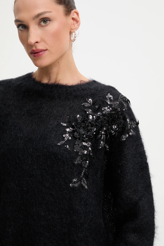 Blugirl Blumarine sukienka z domieszką wełny czarny RF5151.MS037