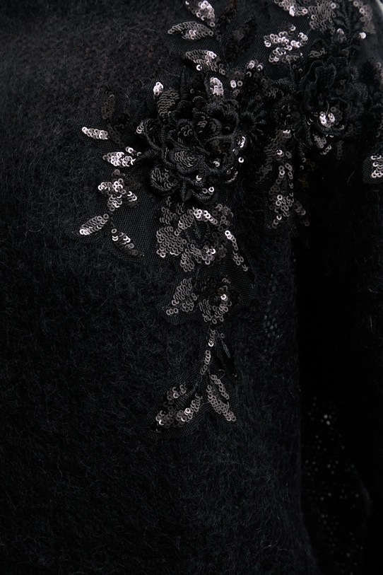Blugirl Blumarine sukienka z domieszką wełny RF5151.MS037 czarny