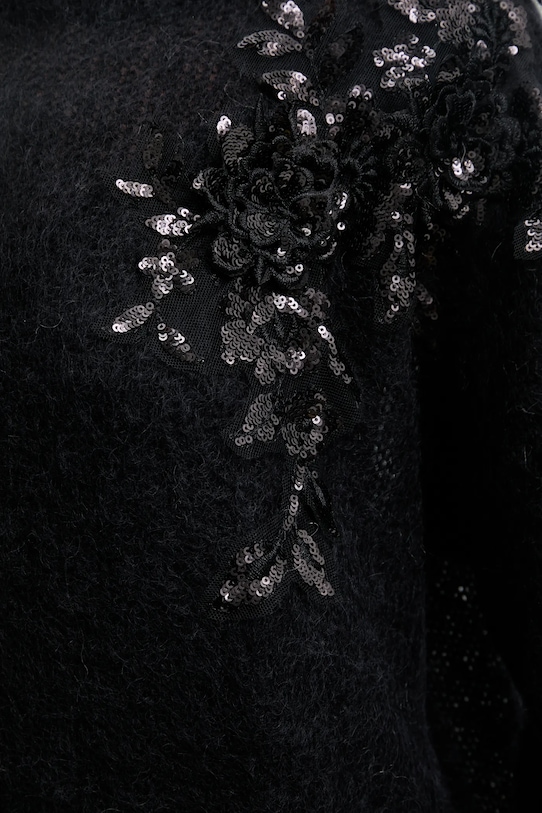 Blugirl Blumarine sukienka z domieszką wełny RF5151.MS037 czarny