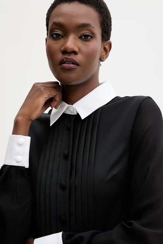 Blugirl Blumarine rochie cu lână negru RF5244.T207A