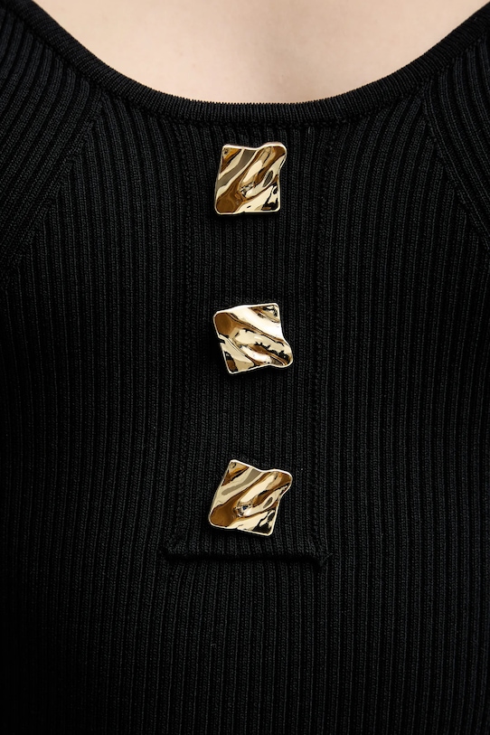 Fracomina sukienka FS25WD5005K41601 czarny