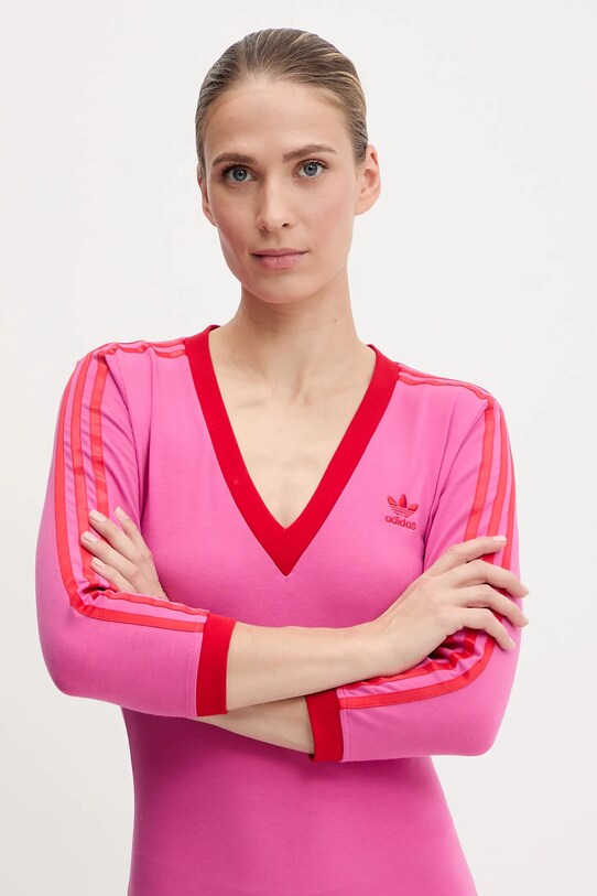 adidas Originals rochie Maxi Dress V roz JY2941