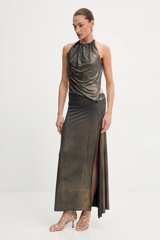 Diesel sukienka D-KARAM-LONG wzorzyste złoty A18559.0NKCU