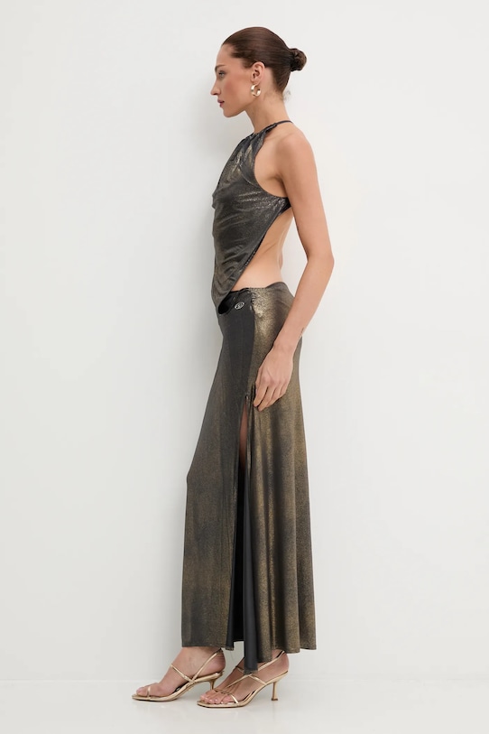 Diesel sukienka D-KARAM-LONG A18559.0NKCU złoty AW25