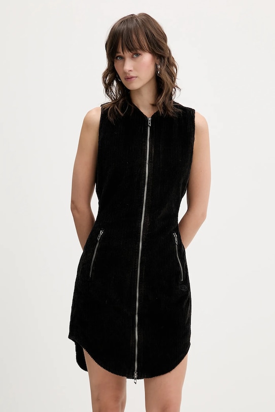 Diesel sukienka sztruksowa D-ENEA z elastanem brązowy A18585.0WFCI