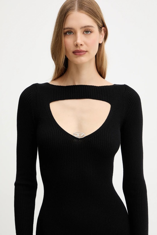 Вовняна сукня Diesel M-OLONI чорний A18905.0PLBF