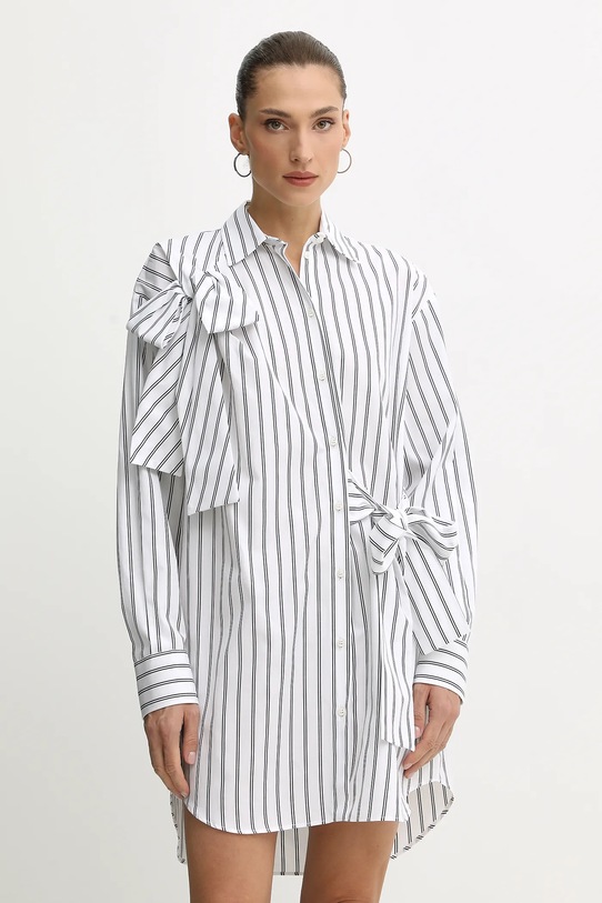 MSGM rochie din bumbac fixat alb 3941MDA14X.257630