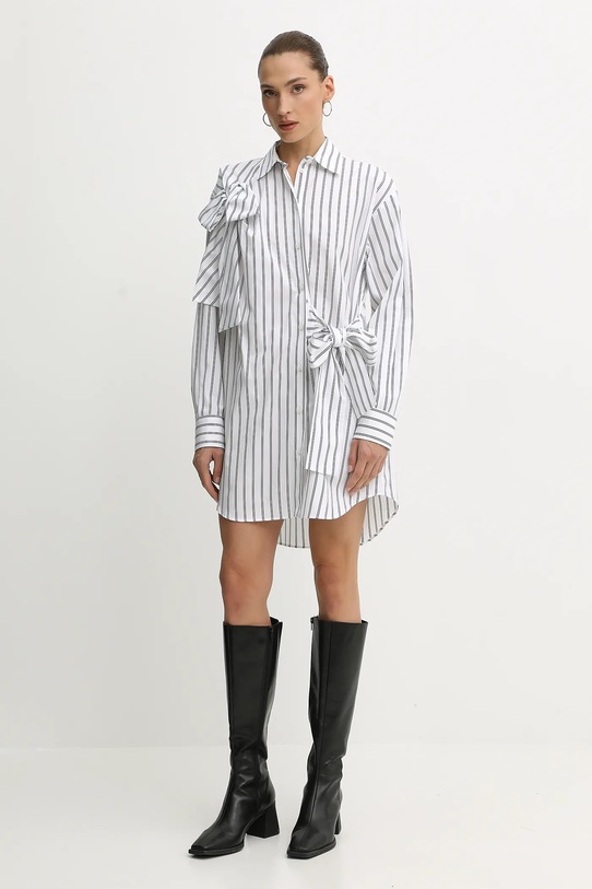 MSGM rochie din bumbac 3941MDA14X.257630 alb AW25