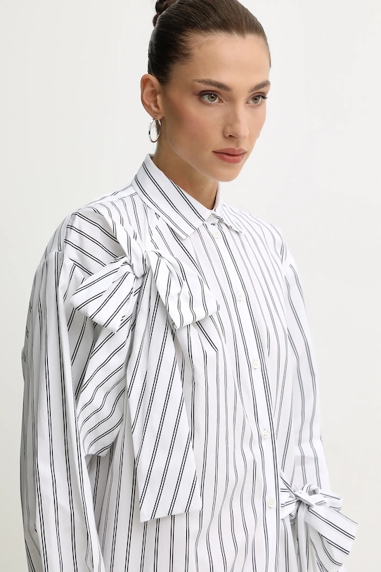MSGM rochie din bumbac alb 3941MDA14X.257630