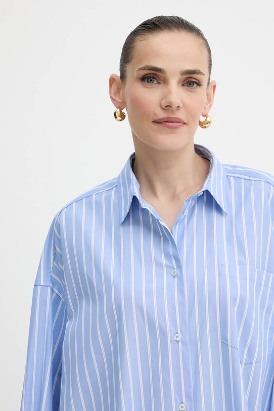 Weekend Max Mara sukienka bawełniana MOLINA niebieski 2525226121600