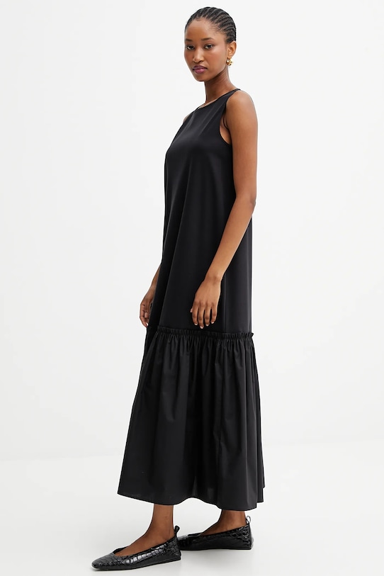 Weekend Max Mara sukienka bawełniana OSMIO 2525626051600 czarny AW25