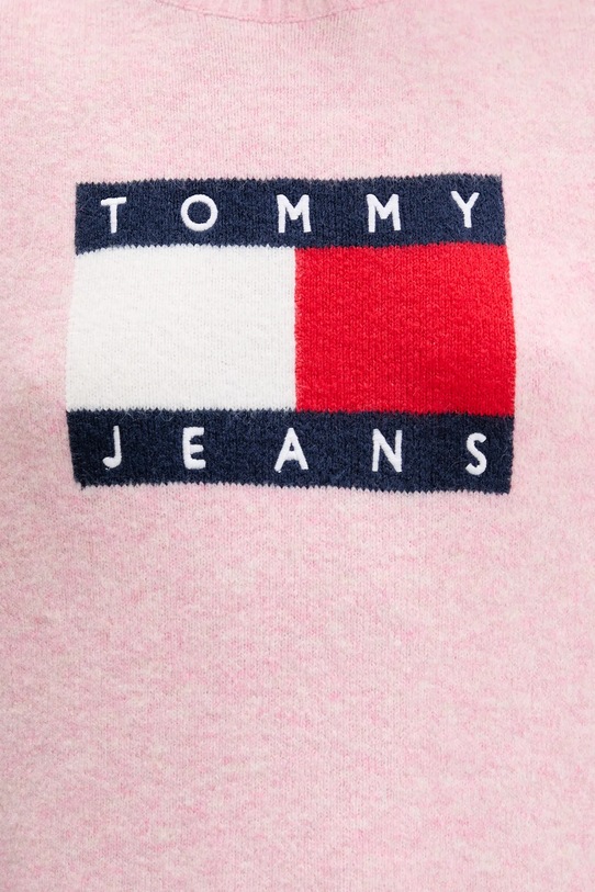 Φόρεμα από μείγμα μαλλιού Tommy Jeans DW0DW21462 ροζ