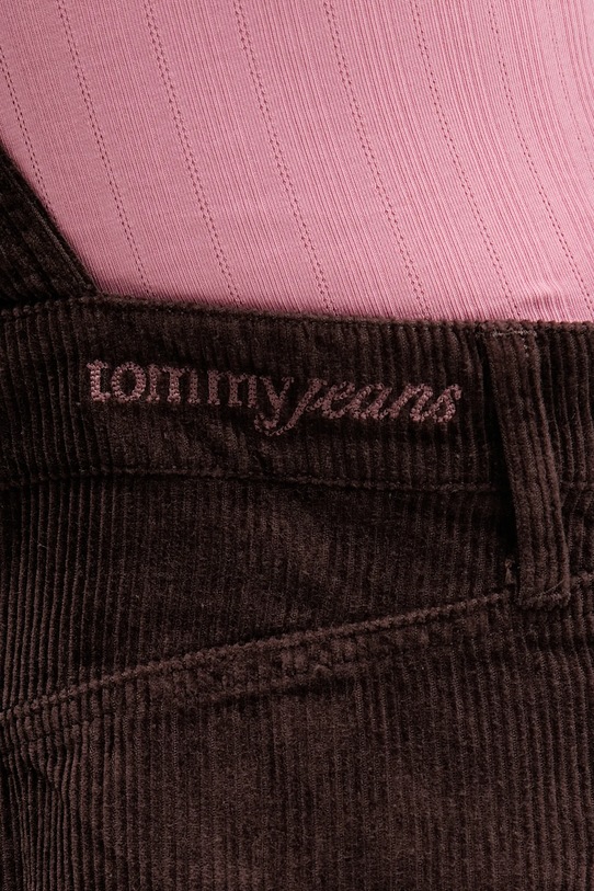 Menčestrové šaty Tommy Jeans DW0DW21494 hnedá