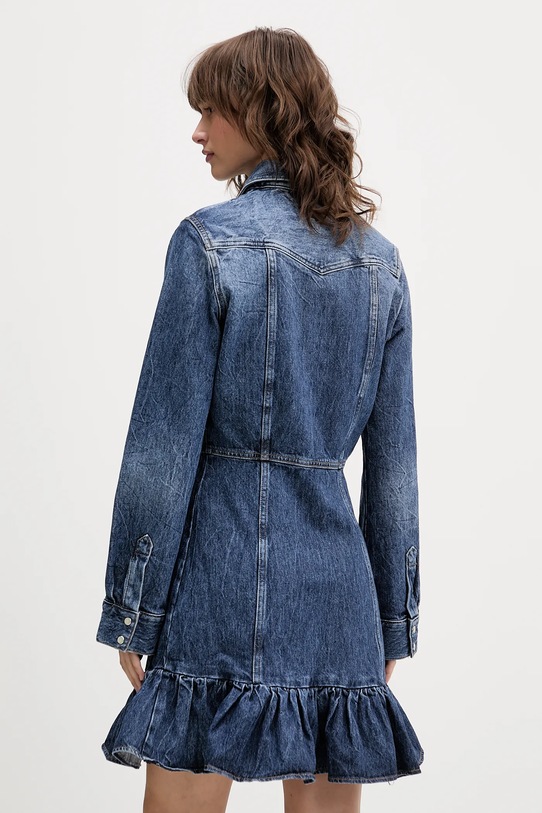 Odzież Tommy Jeans sukienka jeansowa DW0DW21635 granatowy