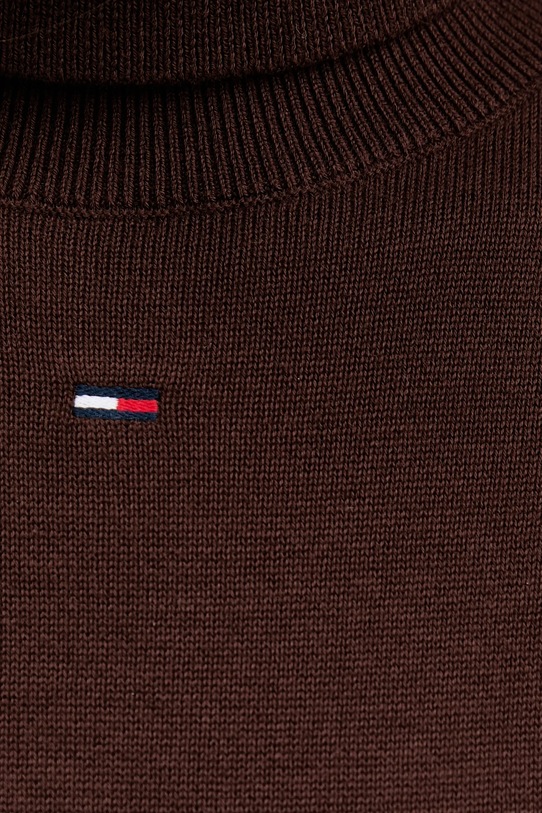 Tommy Jeans sukienka bawełniana DW0DW21958 brązowy