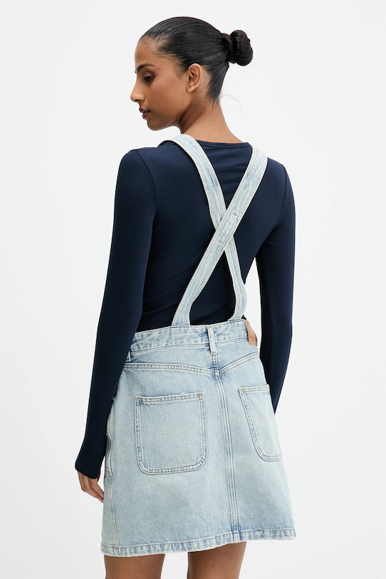 Odzież Tommy Jeans sukienka jeansowa DW0DW22149 niebieski