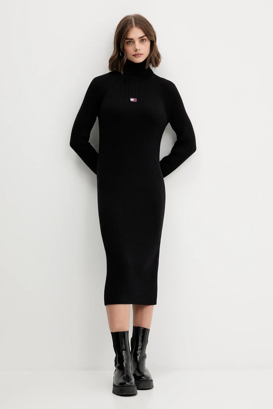 Odzież Tommy Jeans sukienka bawełniana DW0DW22167 czarny