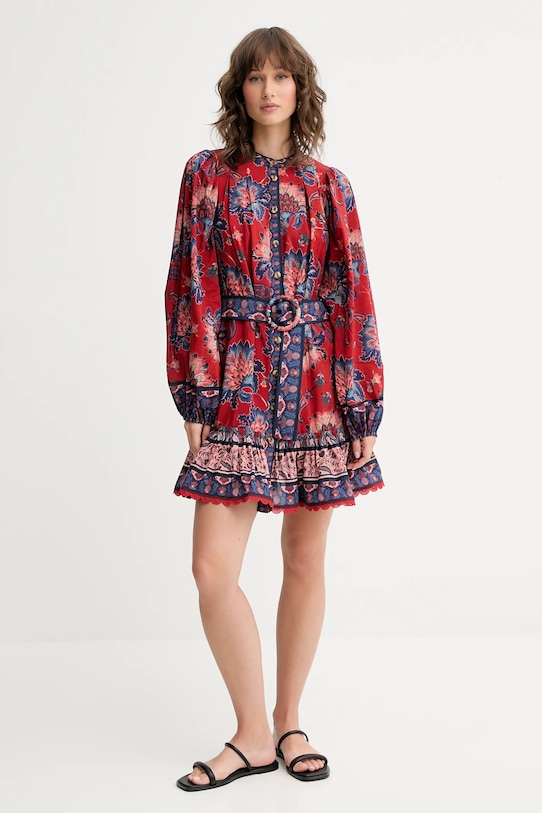 Farm Rio sukienka 336927 czerwony AW25