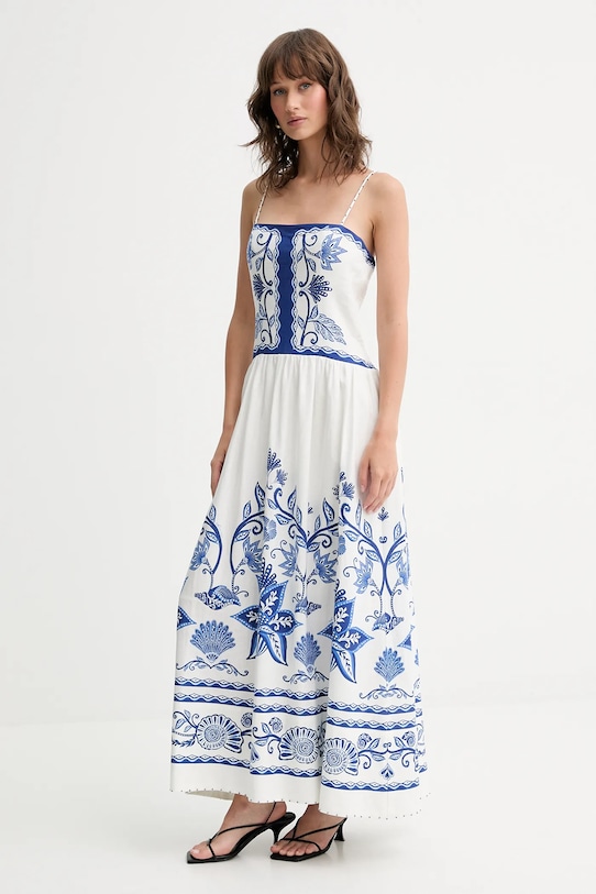 Ρούχα Λινό φόρεμα Farm Rio 339162 μπλε