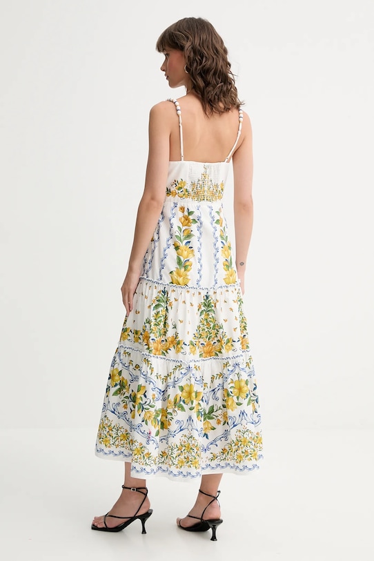 Bavlněné šaty Farm Rio 336275 bílá AW25