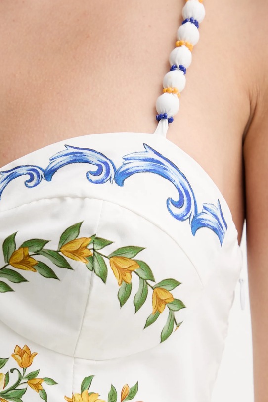 Bavlněné šaty Farm Rio 336275 bílá