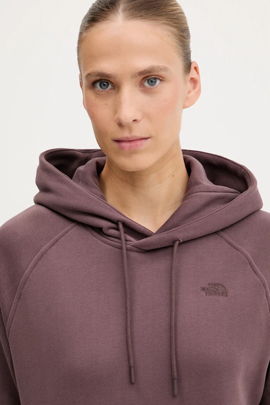 Bombažna obleka The North Face bordo NF0A8E48BQ71