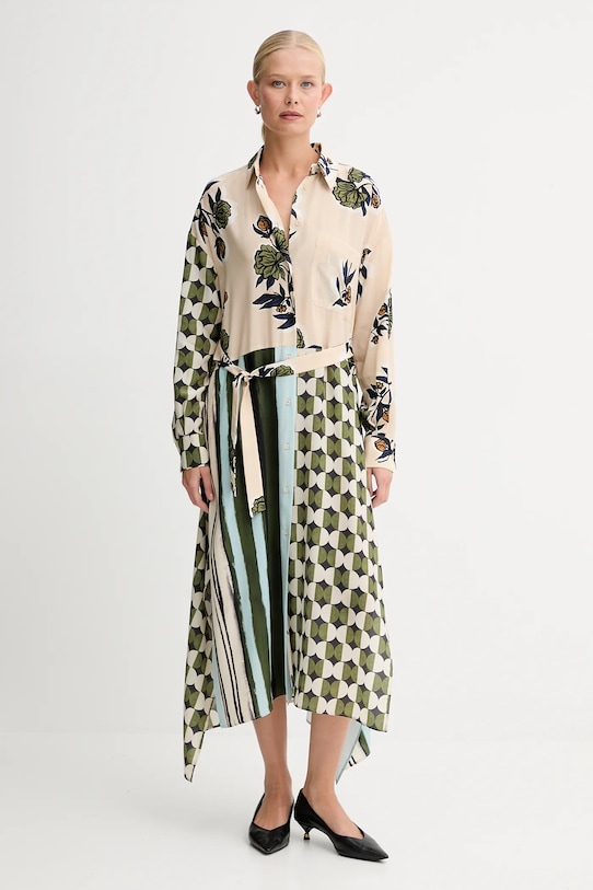 Μεταξωτό φόρεμα Weekend Max Mara PASSO 2525226022600 μπεζ AW25