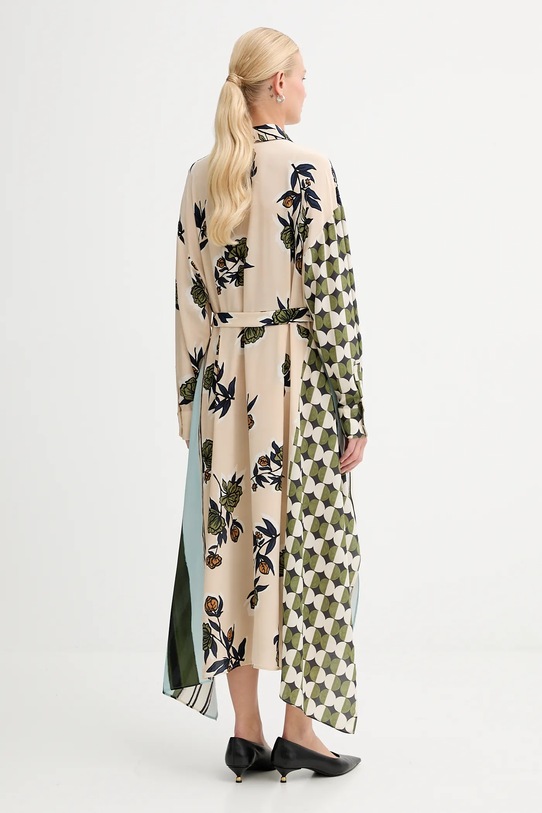 Odzież Weekend Max Mara sukienka jedwabna PASSO 2525226022600 beżowy
