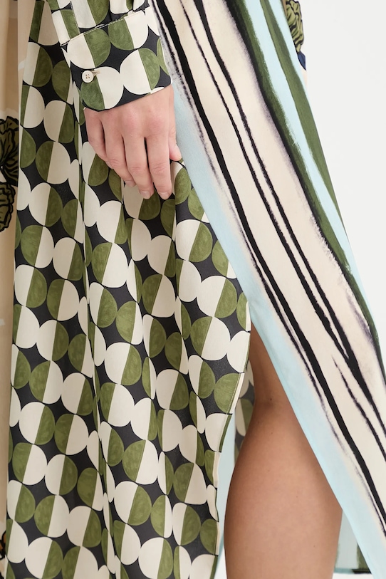 Μεταξωτό φόρεμα Weekend Max Mara PASSO 2525226022600 μπεζ