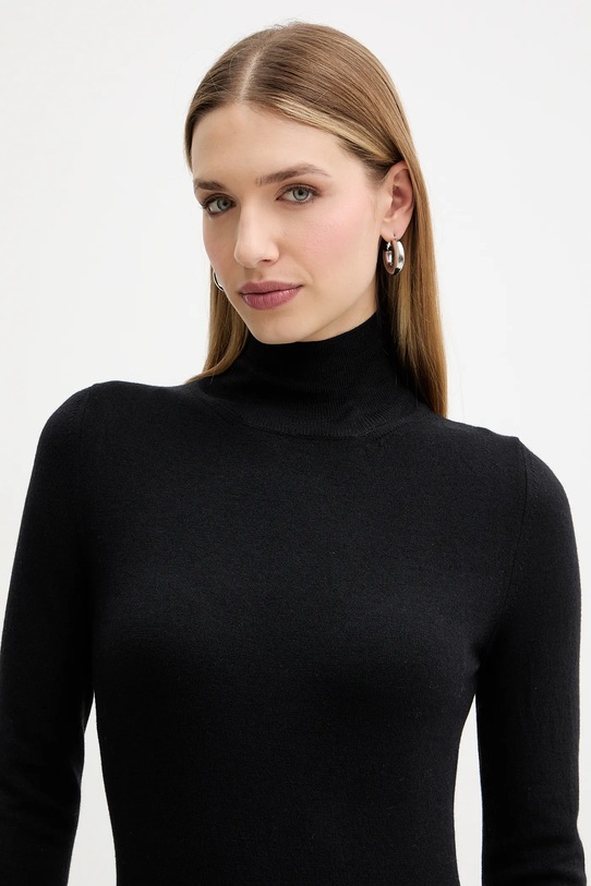 Weekend Max Mara sukienka z dodatkiem wełny OCROMA czarny 2525326022600