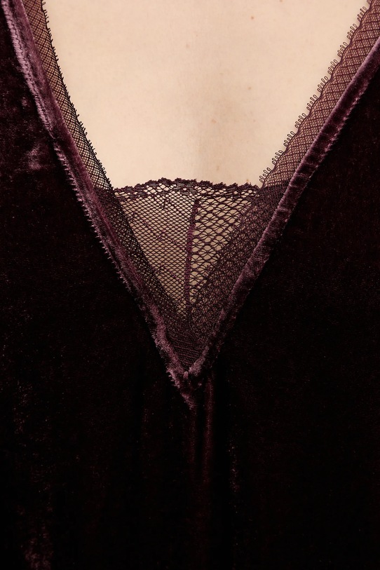 ZADIG&VOLTAIRE sukienka welurowa WWDR02571 bordowy