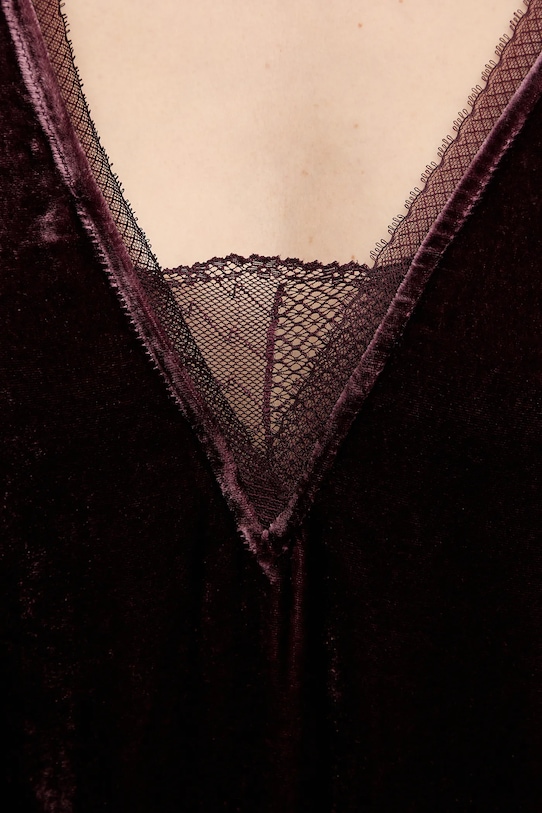 ZADIG&VOLTAIRE sukienka welurowa WWDR02571 bordowy