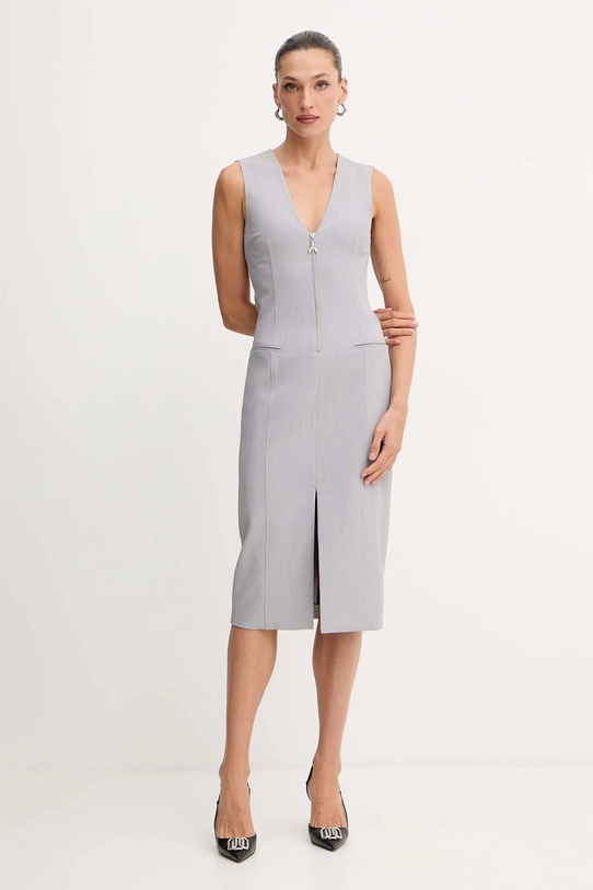 Patrizia Pepe rochie midi gri 2A3001.A498