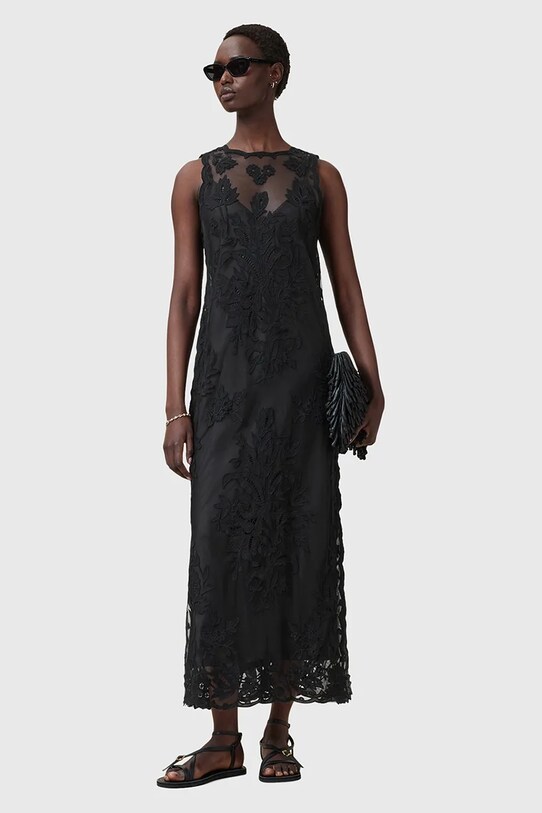 AllSaints sukienka RYE maxi czarny W130DC