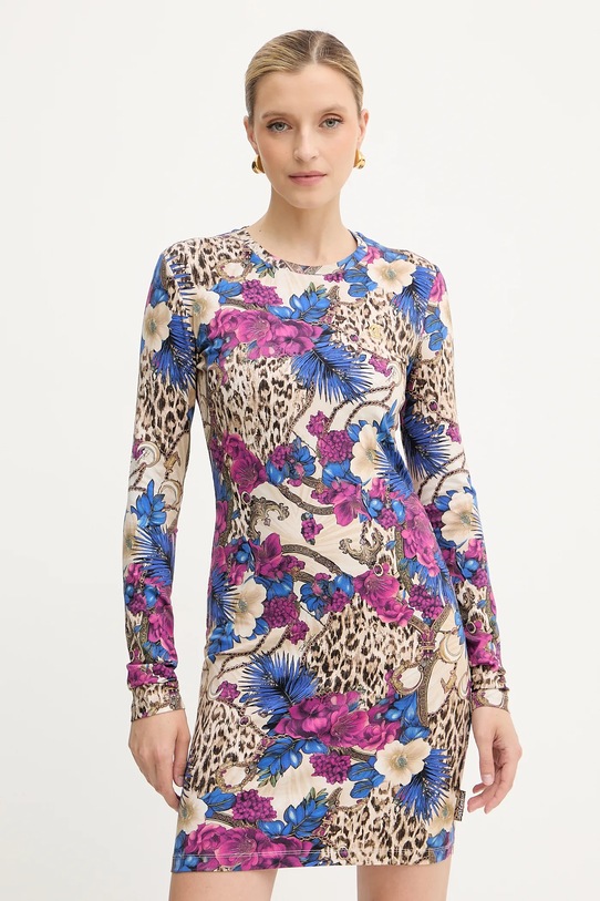 Just Cavalli rochie mini bej 79PAOE07.CJ112
