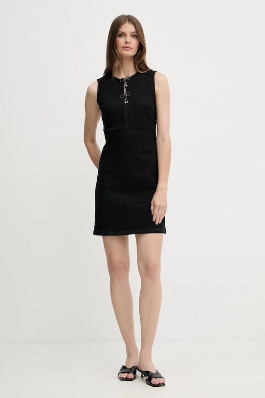 Liu Jo rochie jeans UF5152.D0264 negru AW25
