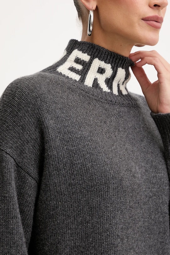 Μάλλινο φόρεμα Ermanno Scervino 57TQ026EO1 γκρί