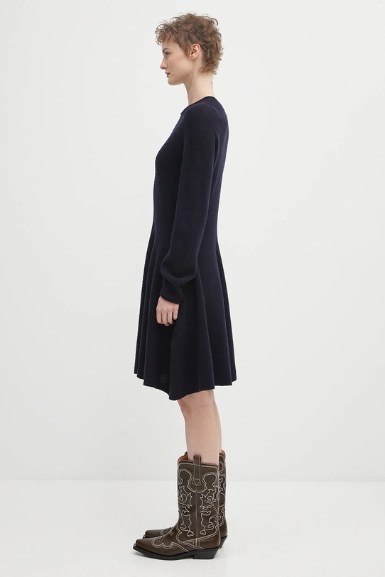 Lacoste sukienka wełniana EF4161 granatowy AW25