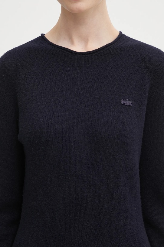 Vlněné šaty Lacoste námořnická modř EF4161