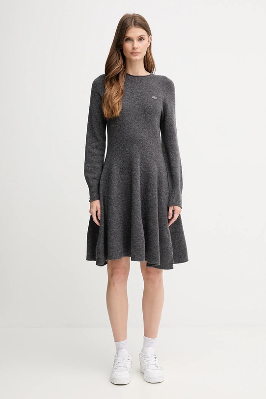 Шерстяное платье Lacoste EF4161 серый AW25