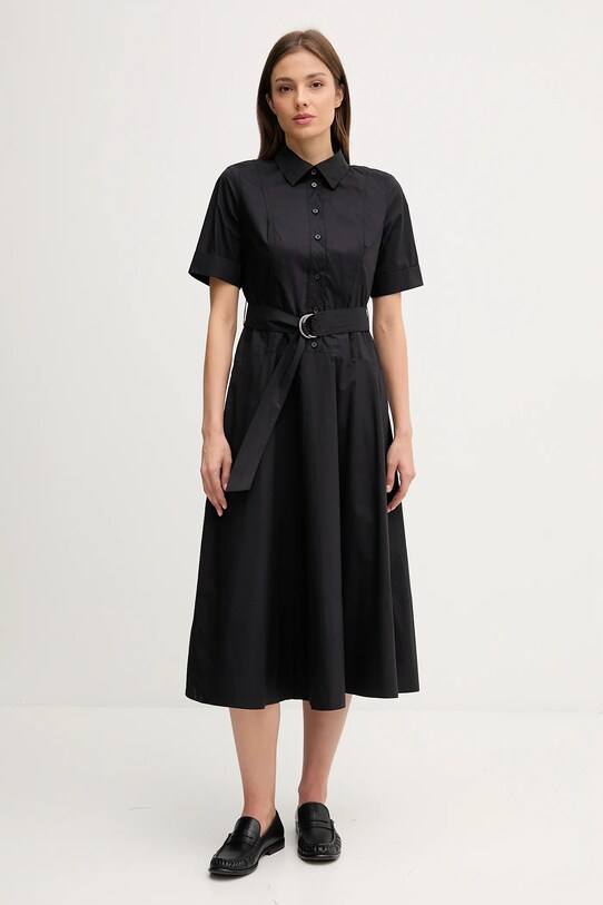 Dkny sukienka bawełniana bawełna czarny DJ5D9065