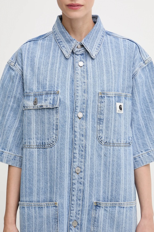 Carhartt WIP sukienka W' Rylan niebieski I035578.32H12