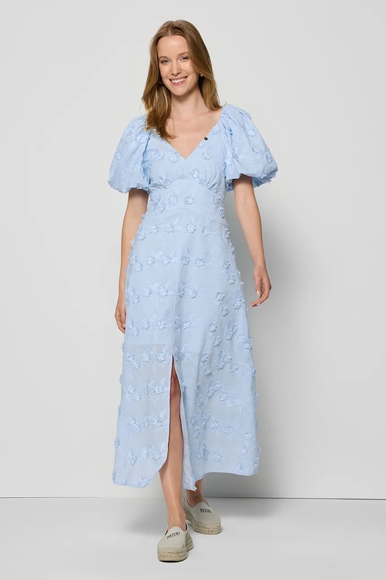 Šaty Bizuu FELICITE modrá FELICITE.BLEKITNY