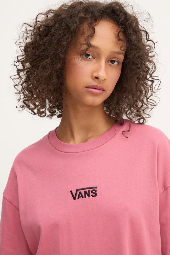 Bavlněné šaty Vans růžová VN0A4RU2ZRY1