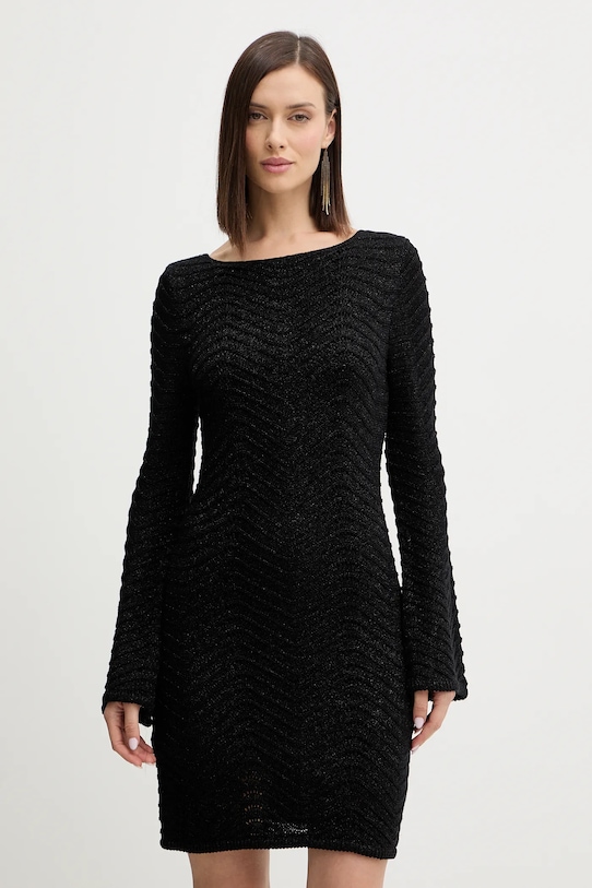 Guess sukienka CHEVRON casual czarny W5BK83.Z0192