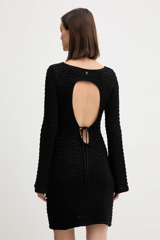 Odzież Guess sukienka CHEVRON W5BK83.Z0192 czarny
