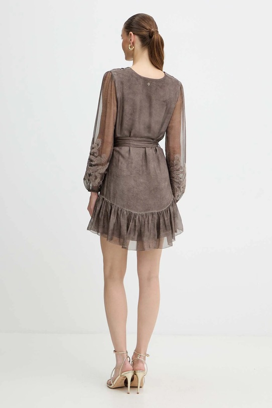 Одежда Платье с добавлением шелка Guess CAMILLA W5BK76.WE550 коричневый