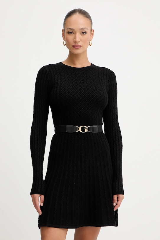 Haljina Guess HANA Planet friendly crna W5BK68.Z2YJ2