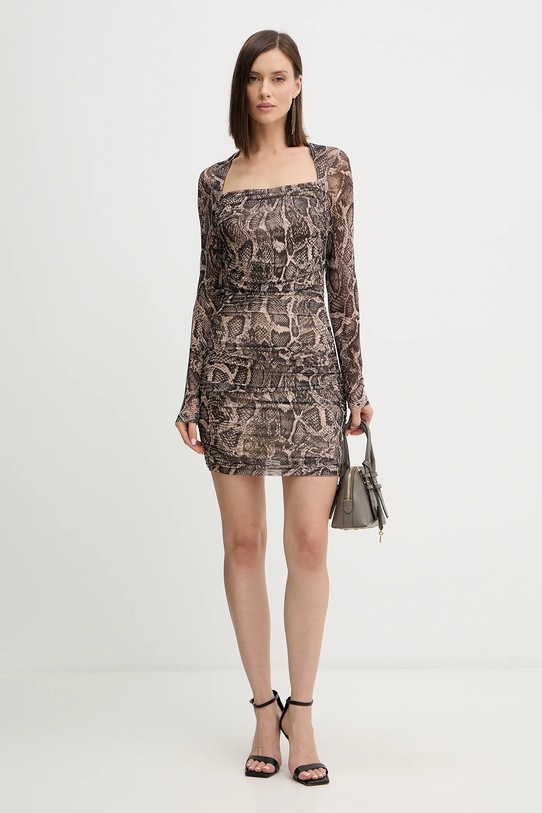 Šaty Guess BERNARDETTE W5BK65.KCZC2 hnedá AW25